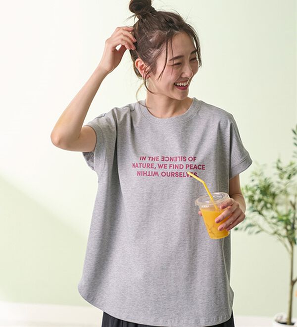 BELLUNA（ベルーナ）の「ひんやリッチコットン大人のゆったりドルマンＴシャツ（カットソー）」｜詳細画像