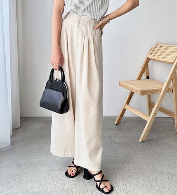 GeeRA（ジーラ）の「３タックワイドパンツ（フルレングスパンツ）」｜詳細画像