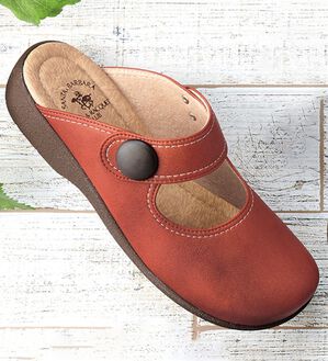 「日本製　サイドボタンサンダル（サンダル・ミュール）」｜レンガ