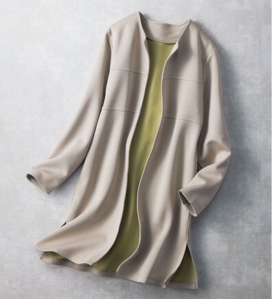 BELLUNA（ベルーナ）の「なめらかテンセル（ＴＭ）繊維混配色ノーカラーコーディガン（その他カーディガン）」