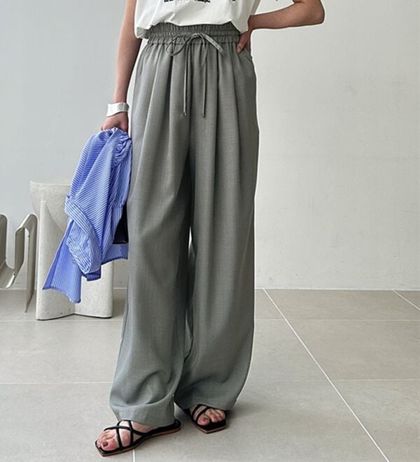 GeeRA（ジーラ）の「【体型カバー】上品なのにラクちんワイドパンツ（フルレングスパンツ）」｜詳細画像