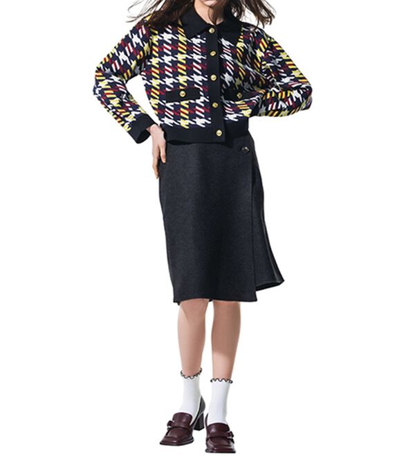 RANAN（ラナン）の「ポロ衿ニットカーディガン（ニットカーディガン）」｜詳細画像