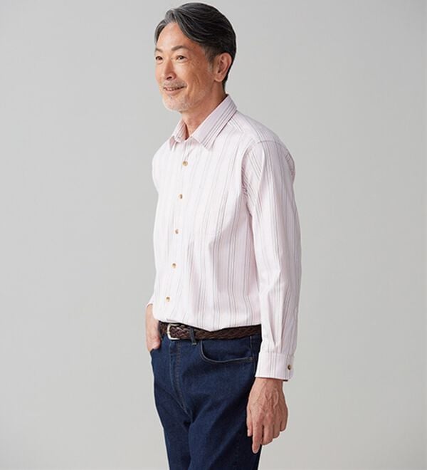 「＜カルビア＞着心地快適！楽ちんストレッチシャツ（メンズシャツ）」｜詳細画像
