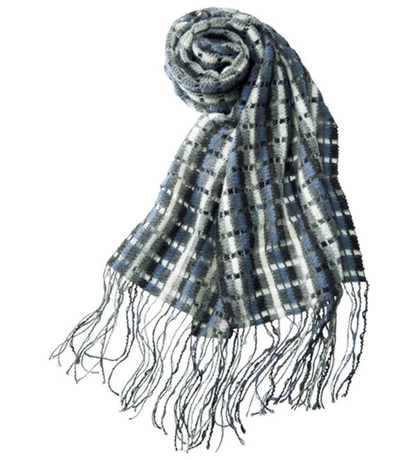 BELLUNA（ベルーナ）の「イタリア製ミックスカラーストール（ストール・スカーフ・マフラー）」｜ネイビー