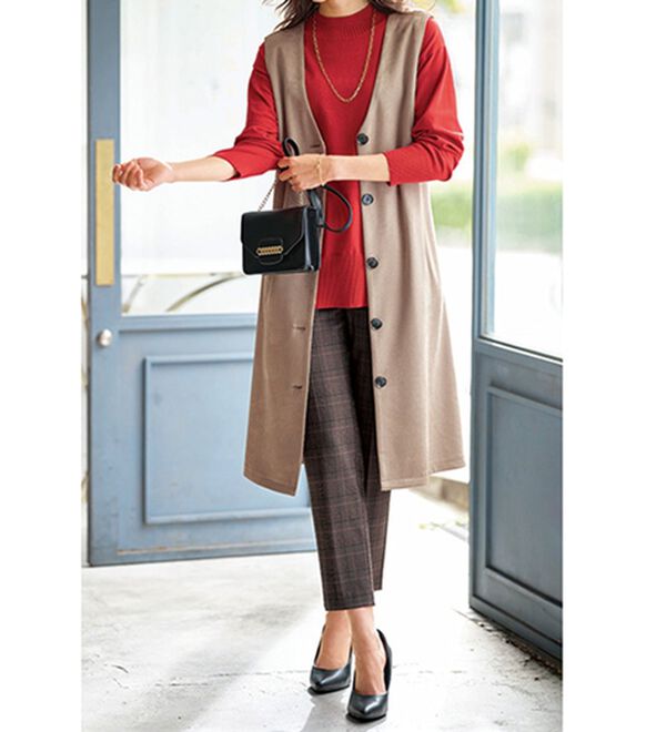 BELLUNA（ベルーナ）の「スエード調素材３ｗａｙジャンパードレス（ジャンパースカート）」｜詳細画像