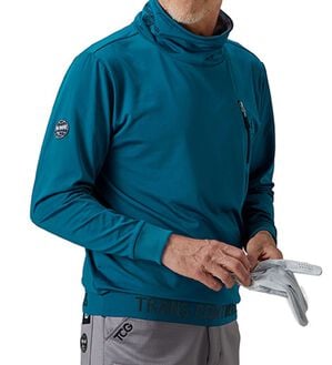 「＜トランスコンチネンツゴルフ＞ネックウォームウインドブレーカー（メンズトレーナー）」｜ブルー