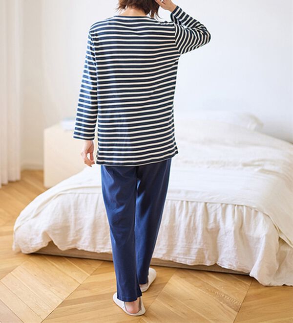 LAVIENNE（ラヴィエンヌ）の「【とろける肌心地】綿１００％やわらかスムースパジャマ（パジャマ・ルームウェア）」｜詳細画像