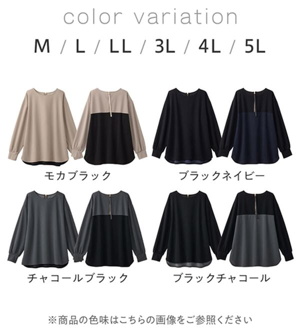 Viola e Viola（ヴィオラ エ ヴィオラ）の「ブラウス見えカットソー配色デザインチュニック（カットソー）」｜詳細画像
