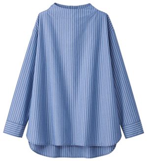 BELLUNA（ベルーナ）の「＜ＳＯＬＯＴＥＸ（Ｒ）＞ストレッチブラウス（ブラウス）」｜ブルーストライプ