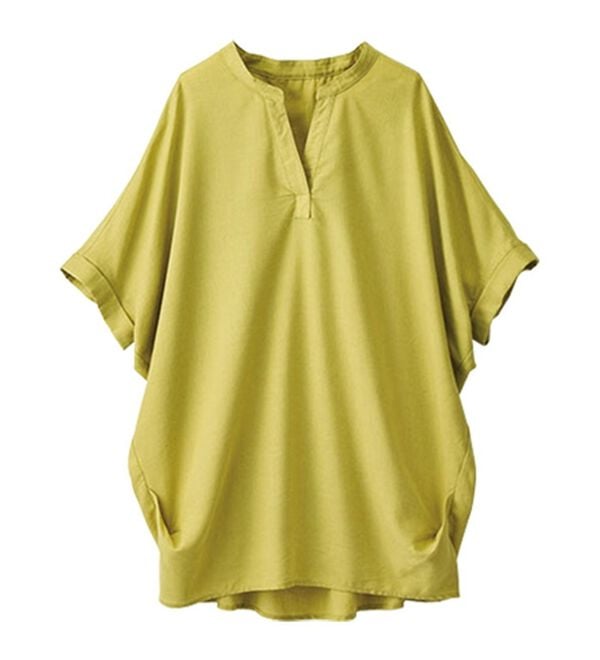 BELLUNA（ベルーナ）の「機能付リネン混スキッパーデザインシャツ（シャツ）」｜詳細画像