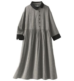 BELLUNA（ベルーナ）の「＜＆ｃｏｃｏｃｈｉ＞綿１００％ダブルガーゼ素材ゆったりワンピース（シャツワンピース）」｜グレンチェック