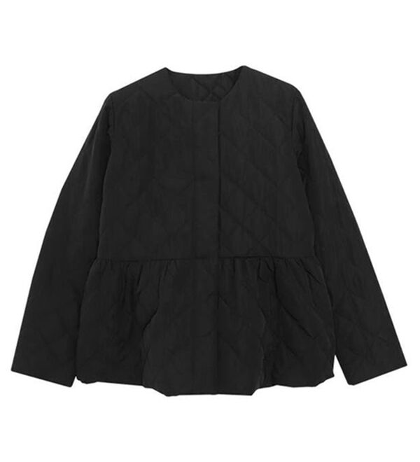 Pierrot（ピエロ）の「ノーカラーフレアキルティングブルゾン（ブルゾン）」｜詳細画像