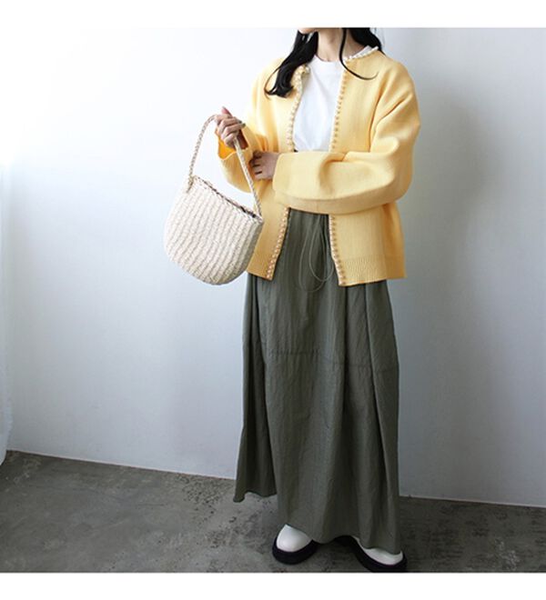 GeeRA（ジーラ）の「パール付ニットカーディガン（ニットカーディガン）」｜詳細画像