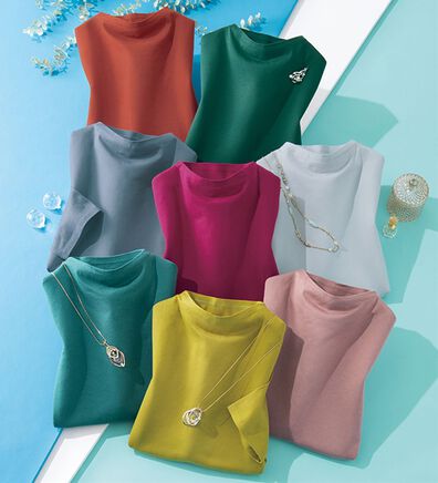 ルフラン（ルフラン）の「綿シルクボトルネックプルオーバー（カットソー）」