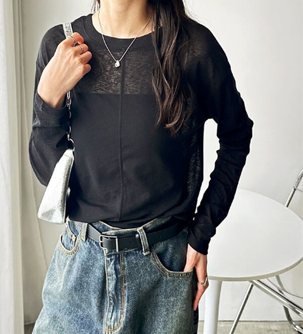 GeeRA（ジーラ）の「着回し自在！スラブシアートップス（カットソー）」｜詳細画像