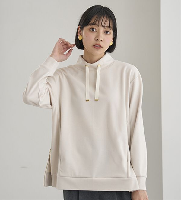 BELLUNA（ベルーナ）の「サイドジップスタンド衿プルオーバー（カットソー）」｜詳細画像