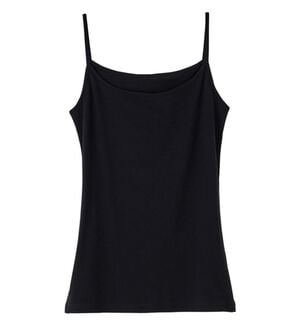 YU'NOW（ユナウ）の「【同色３枚セット】綿混ベーシックインナーキャミセット（肌着・インナーウェア）」｜ブラック３枚