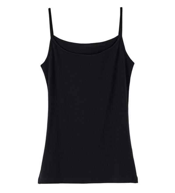 YU'NOW（ユナウ）の「【同色３枚セット】綿混ベーシックインナーキャミセット（肌着・インナーウェア）」｜ブラック３枚