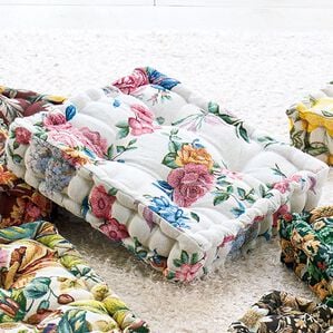 「高級ゴブラン織厚みたっぷりクッキークッション（チェアカバー・チェアパッド）」｜ローズ