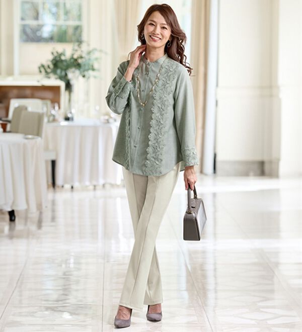 BELLUNA（ベルーナ）の「日本製美脚ブーツカットパンツ（フルレングスパンツ）」｜詳細画像