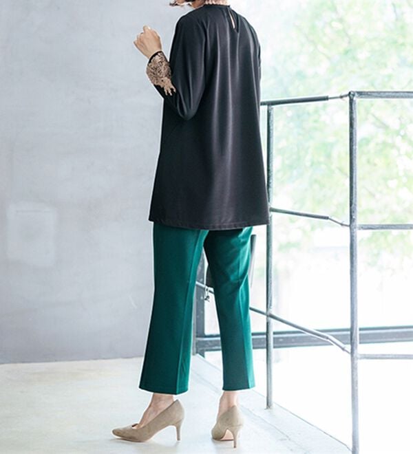 BELLUNA（ベルーナ）の「配色レース使い華やかチュニック（チュニック）」｜詳細画像