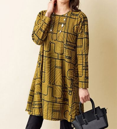 BELLUNA（ベルーナ）の「幾何ジャカードプリントデザインチュニック（チュニック）」