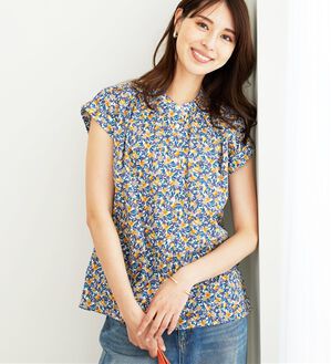 BELLUNA（ベルーナ）の「綿100％フルーツミックス柄ブラウス（ブラウス）」｜フルーツ柄