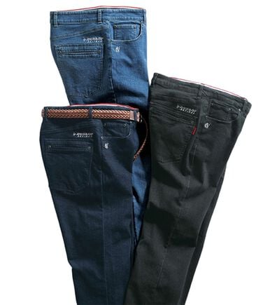 「＜ダンロップ・リファインド&times;コムルヴァン・オム＞蓄熱保温プレミアムジーンズ（メンズデニムパンツ）」