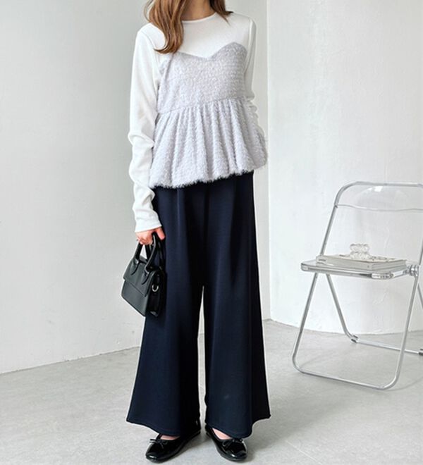 美脚ストレッチワイドパンツ - ベルーナ【公式】 