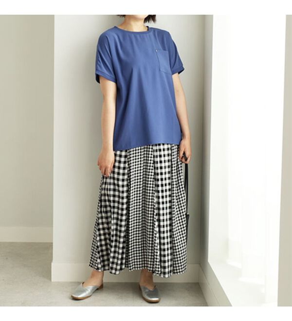 BELLUNA（ベルーナ）の「ジョーゼット切替ポケット付プルオーバー（カットソー）」｜詳細画像