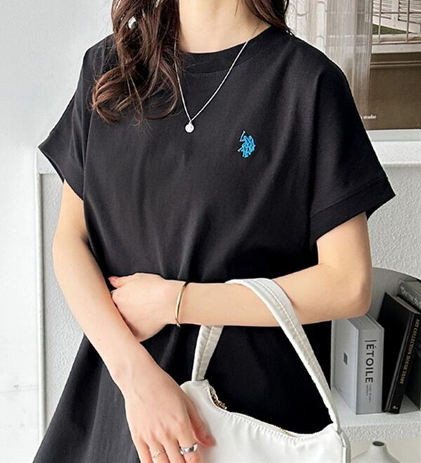 GeeRA（ジーラ）の「【新色追加】【ＵＳ．ＰＯＬＯ．ＡＳＳＮ】綿100％フレンチスリーブＴシャツ（Tシャツ）」｜詳細画像