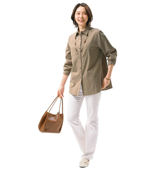 ルフラン（ルフラン）の「【２色組】ボタン使いのストライプブラウス（ブラウス）」｜詳細画像