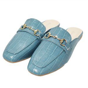 RANAN（ラナン）の「ビットデザインローファーミュール（サンダル・ミュール）」｜ブルークロコ