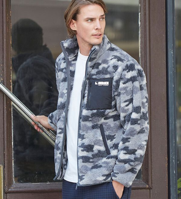 軽くて暖か総柄ボアブルゾン - ベルーナ【公式】 