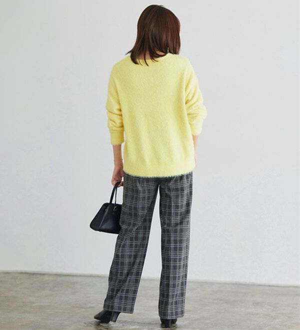 Pierrot（ピエロ）の「カシミヤタッチセミルーズストレートパンツ（フルレングスパンツ）」｜詳細画像