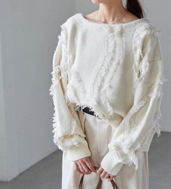 RANAN（ラナン）の「ニュアンスフリンジニット（ニット・セーター）」｜詳細画像