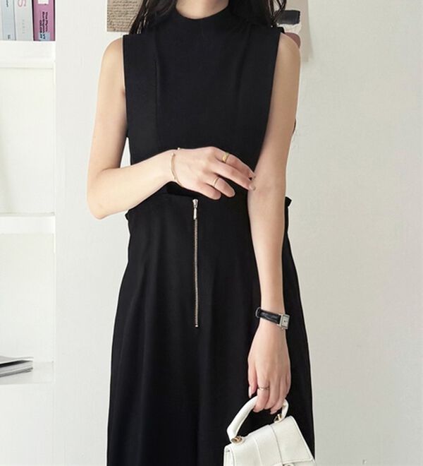 GeeRA（ジーラ）の「フロントジップハイウエストサロペット（オールインワン）」｜詳細画像