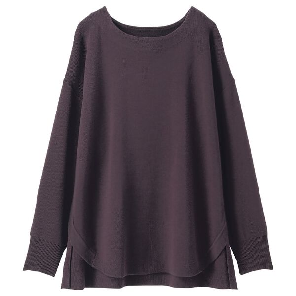 BELLUNA（ベルーナ）の「ミラノリブ素材裾ラウンドプルオーバー（ニット・セーター）」｜詳細画像