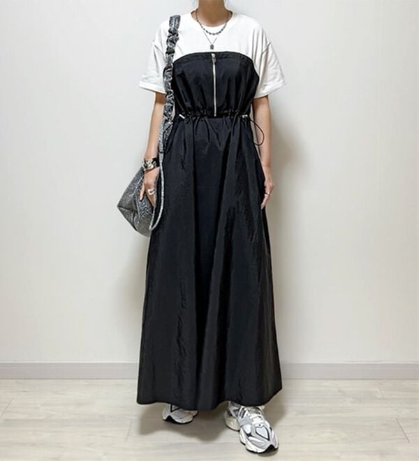 GeeRA（ジーラ）の「ハーフジップビスチェドッキングワンピース（その他ワンピース）」｜詳細画像