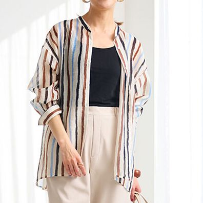 RANAN（ラナン）の「配色ストライプシャツ（シャツ）」