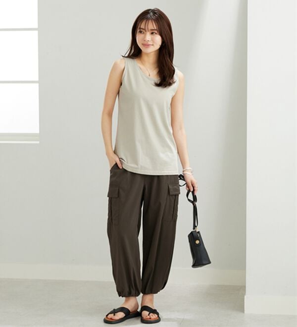 BELLUNA（ベルーナ）の「ヒンヤリ！綿１００％サマ見えタンクトップ（タンクトップ・キャミソール）」｜詳細画像