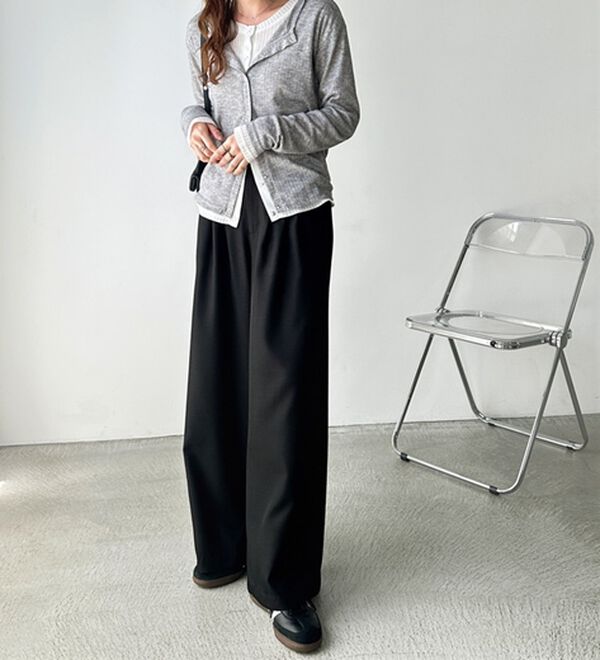 GeeRA（ジーラ）の「３タックワイドパンツ（フルレングスパンツ）」｜詳細画像