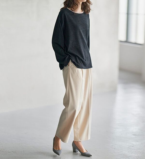 RANAN（ラナン）の「配色使いニットソープルオーバー（カットソー）」｜詳細画像