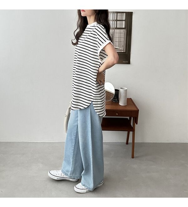 GeeRA（ジーラ）の「【新色追加】【ＵＳ．ＰＯＬＯ．ＡＳＳＮ】綿100％フレンチスリーブＴシャツ（Tシャツ）」｜詳細画像