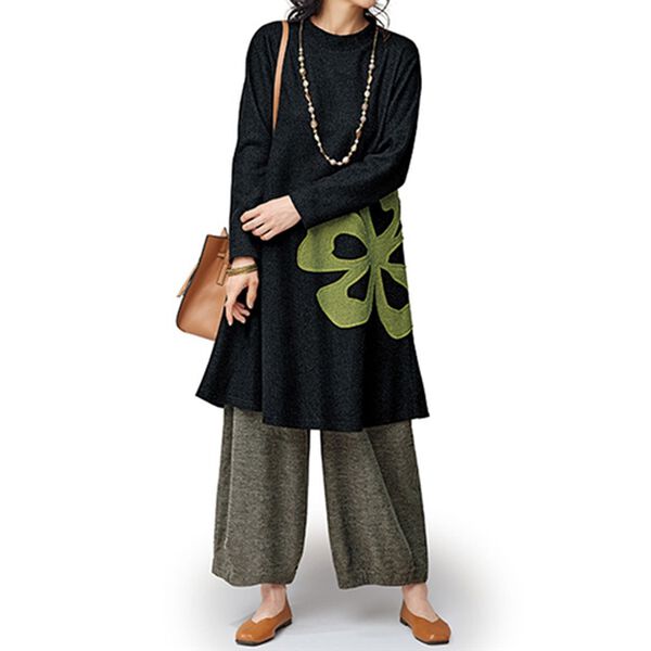 BELLUNA（ベルーナ）の「杢調素材バルーンデザインパンツ（フルレングスパンツ）」｜詳細画像