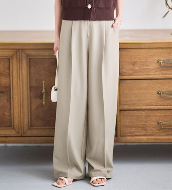 RANAN（ラナン）の「ハイウエストジップワイドパンツ（ワイドパンツ・ガウチョ）」｜詳細画像