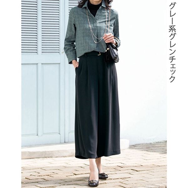 BELLUNA（ベルーナ）の「やわらかな着心地！テンセル綿素材スキッパーシャツチュニック（チュニック）」｜詳細画像