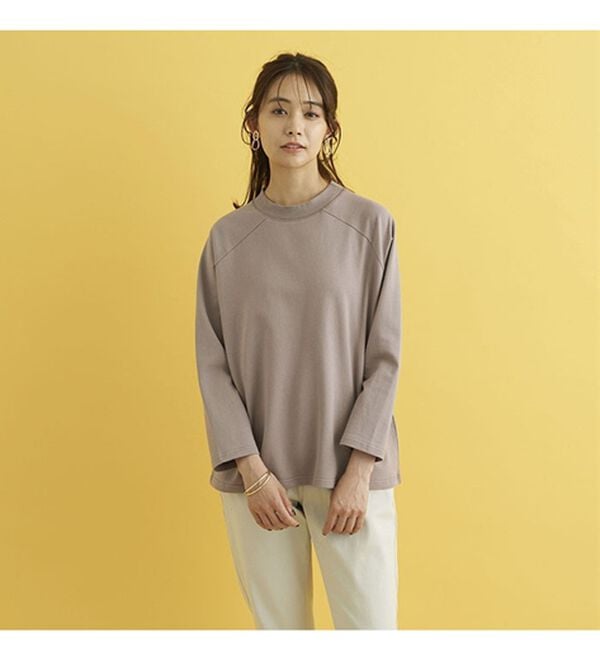 BELLUNA（ベルーナ）の「華奢見せ！しっかり裏毛素材コットン１００％トレーナー（トレーナー・スウェット）」｜詳細画像