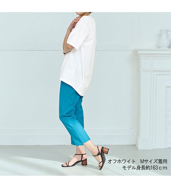 RANAN（ラナン）の「ひんやり！綿100％汗ジミ防止！裾タックロング丈Tシャツ＜Ｂeautiful Ｃotton＞（チュニック）」｜詳細画像