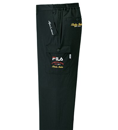 「＜フィラ＞裏フリース暖かカーゴパンツ（メンズフルレングスパンツ）」